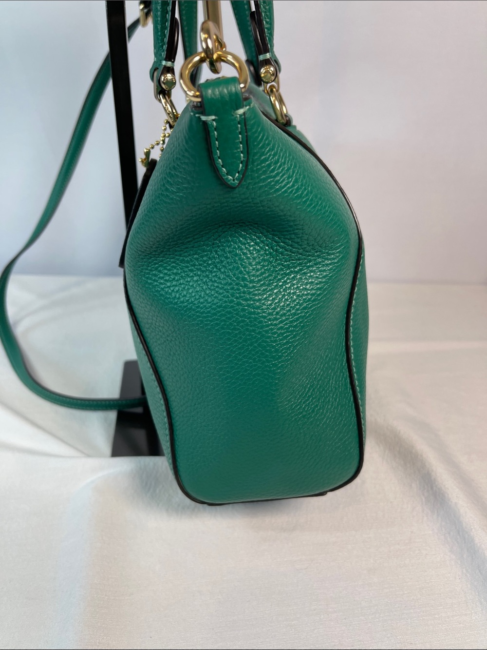 Coach E2157-79997 Prairie Satchel Green Pebble Leather Crossbody Bag - Picture 6 of 14